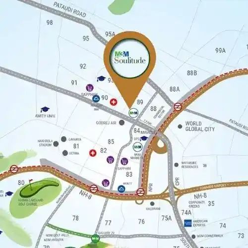 m3m Soulitude Sector 89 location